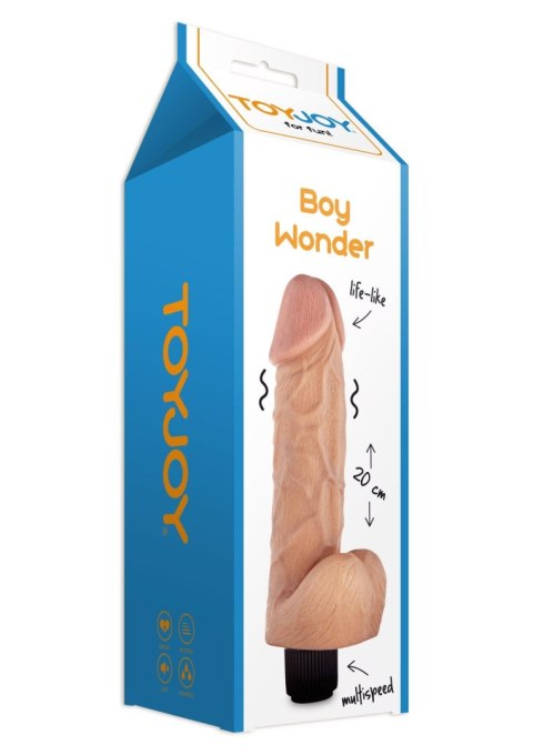 Boy Wonder Vibrating 20cm Dong Light skin tone Boy Wonder Vibrating 20cm Dong Light skin tone