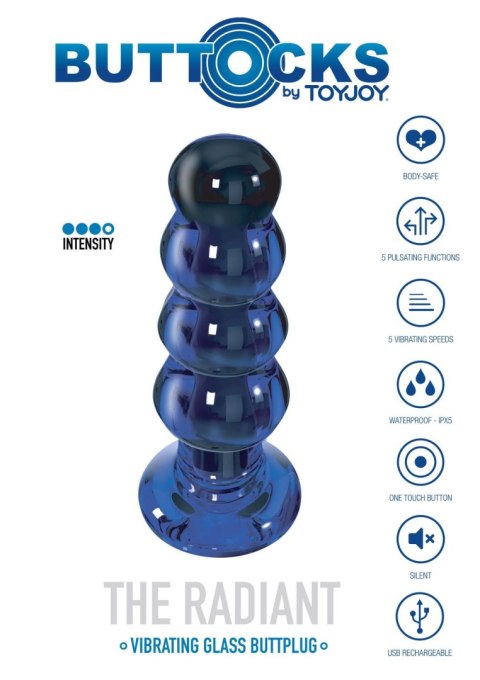The Radiant Glass Buttplug, korek analny Blue The Radiant Glass Buttplug, korek analny Blue