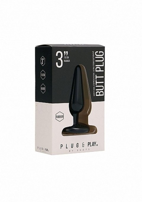 Butt Plug, korek analny - Basic - 3 Inch - Black Butt Plug, korek analny - Basic - 3 Inch - Black