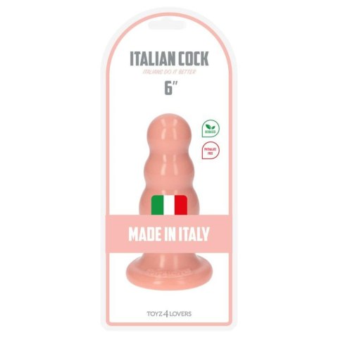 Plug, korek analny-Italian Cock 6""Flesh Plug, korek analny-Italian Cock 6""Flesh