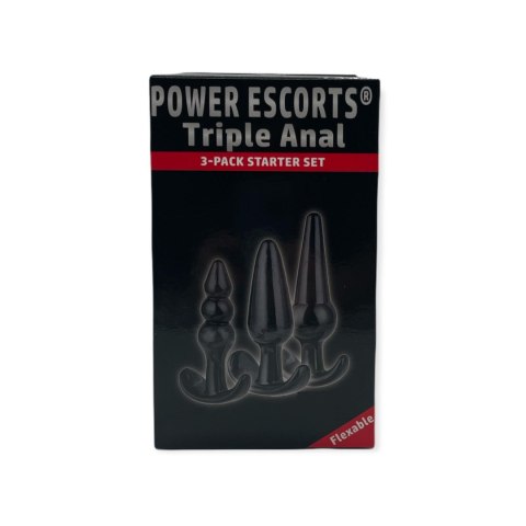 Plug, korek analny-Triple Anal Plug, korek analnys Starter Set- 3-Pack Anal Plug, korek analnys Black Plug, korek analny-Triple Anal Plug, korek analnys Starter Set- 3-Pack Anal Plug, korek analnys Black