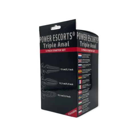 Plug, korek analny-Triple Anal Plug, korek analnys Starter Set- 3-Pack Anal Plug, korek analnys Black Plug, korek analny-Triple Anal Plug, korek analnys Starter Set- 3-Pack Anal Plug, korek analnys Black