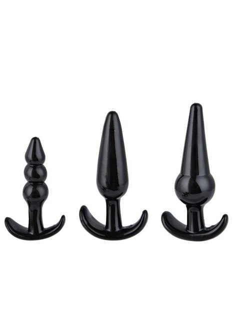 Plug, korek analny-Triple Anal Plug, korek analnys Starter Set- 3-Pack Anal Plug, korek analnys Black Plug, korek analny-Triple Anal Plug, korek analnys Starter Set- 3-Pack Anal Plug, korek analnys Black