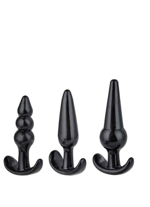 Plug, korek analny-Triple Anal Plug, korek analnys Starter Set- 3-Pack Anal Plug, korek analnys Black Plug, korek analny-Triple Anal Plug, korek analnys Starter Set- 3-Pack Anal Plug, korek analnys Black