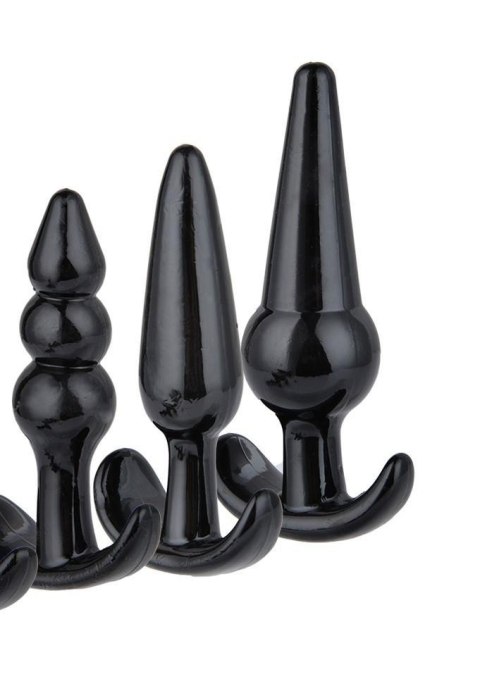 Plug, korek analny-Triple Anal Plug, korek analnys Starter Set- 3-Pack Anal Plug, korek analnys Black Plug, korek analny-Triple Anal Plug, korek analnys Starter Set- 3-Pack Anal Plug, korek analnys Black