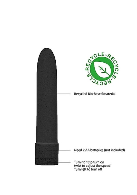 5,5"" Vibrator - Biodegradable - Black 5,5"" Vibrator - Biodegradable - Black