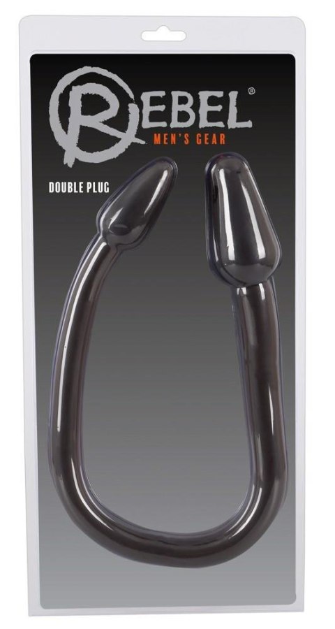Nature Skin Double Plug, korek analny Black Nature Skin Double Plug, korek analny Black