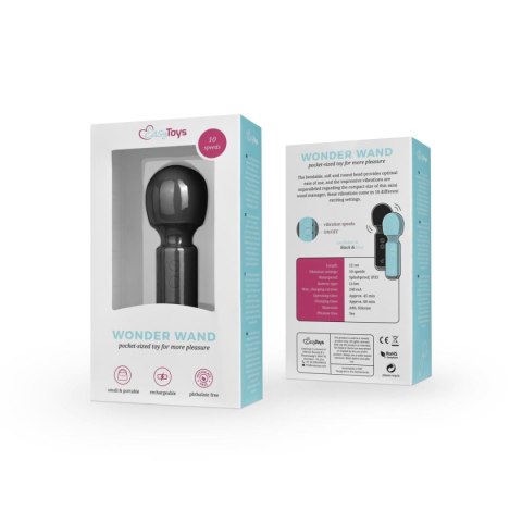 Mini Vibe Wand, różdżka, mikrofon wibrator - Black Mini Vibe Wand, różdżka, mikrofon wibrator - Black