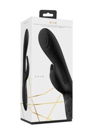 Cato - Pulse Wibrator do punktu G, G-spot Wibrator króliczek, rabbit - Black