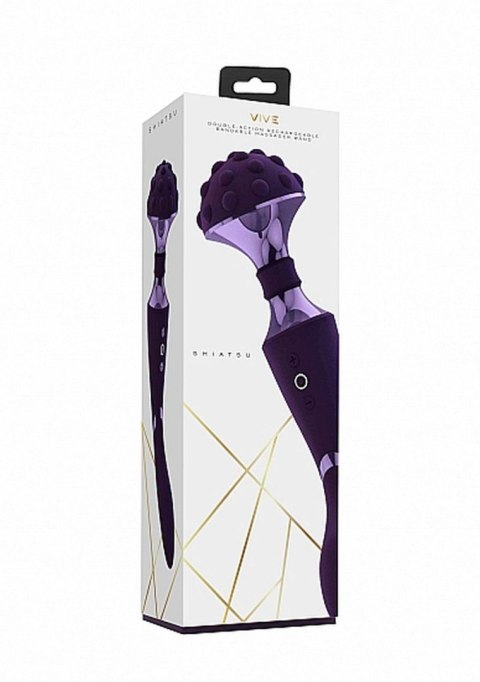 Stymulator, wibrator- Shiatsu Bendable Wibrator, masażer, wand Wand, różdżka, mikrofon - Purple Stymulator, wibrator- Shiatsu Bendable Wibrator, masażer, wand Wand, różdżka, mikrofon - Purple