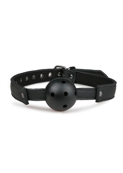 Knebel-Ball Gag With PVC Ball - Black Knebel-Ball Gag With PVC Ball - Black