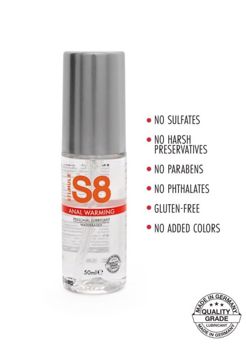 S8 WB Warming Anal Lube 50ml Warming S8 WB Warming Anal Lube 50ml Warming