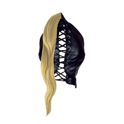 Mask with Blonde Ponytail - Black Mask with Blonde Ponytail - Black
