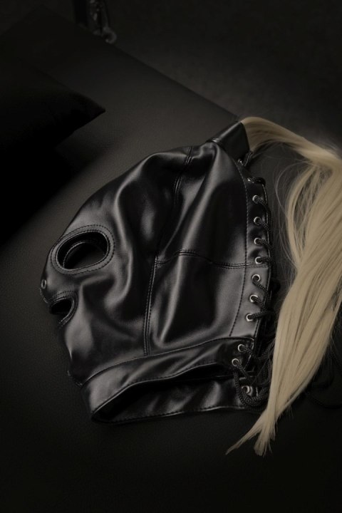 Mask with Blonde Ponytail - Black Mask with Blonde Ponytail - Black