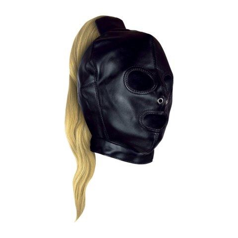 Mask with Blonde Ponytail - Black Mask with Blonde Ponytail - Black