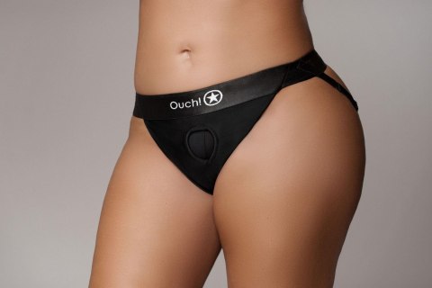 Vibrating Strap-on Panty Harness with Open Back - XL/XXL Vibrating Strap-on Panty Harness with Open Back - XL/XXL