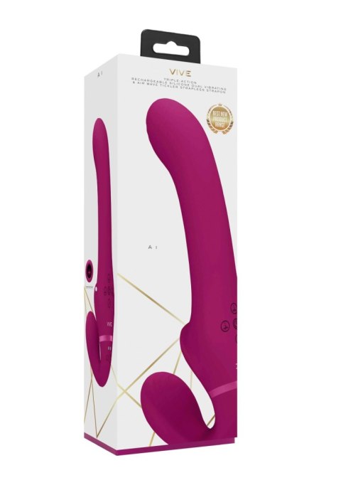 Ai - Dual Vibrating & Air Wave Tickler Strapless strap on Ai - Dual Vibrating & Air Wave Tickler Strapless strap on