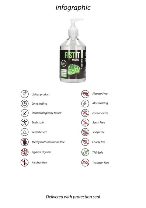 Natural Water Based Lubricant - 17 fl oz / 500 ml - Pump Natural Water Based Lubricant - 17 fl oz / 500 ml - Pump