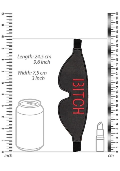 Ouch! Blindfold - BITCH - Black Ouch! Blindfold - BITCH - Black