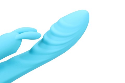 Ribbed Ultra Soft Silicone Wibrator króliczek, rabbit wibrator - Glacial Blue Ribbed Ultra Soft Silicone Wibrator króliczek, rabbit wibrator - Glacial Blue