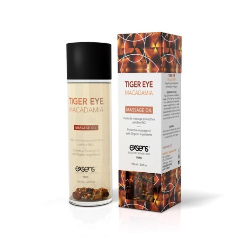 TIGER EYE MACADAMIA Organic Massage Oil with stones 100 ml TIGER EYE MACADAMIA Organic Massage Oil with stones 100 ml