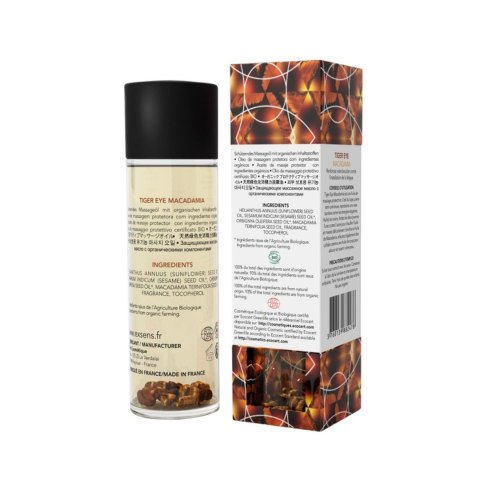 TIGER EYE MACADAMIA Organic Massage Oil with stones 100 ml TIGER EYE MACADAMIA Organic Massage Oil with stones 100 ml