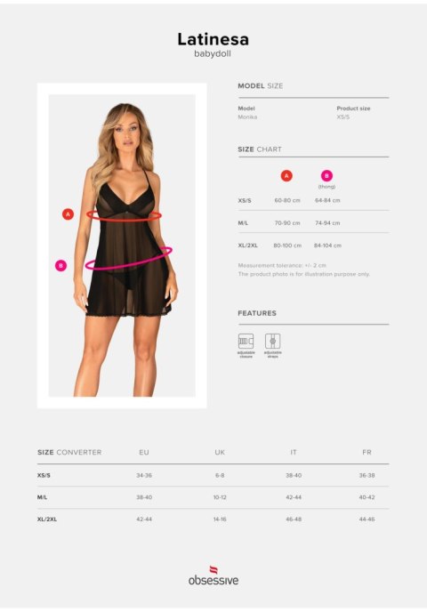 Latinesa babydoll i stringi M/L Latinesa babydoll i stringi M/L