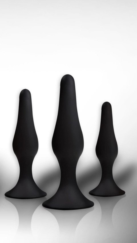 Plug, korek analny - Anal Plug, korek analny box 3 pack black Plug, korek analny - Anal Plug, korek analny box 3 pack black