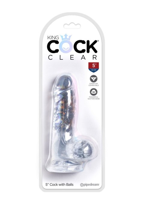 King Cock 5 Inch Cock w Balls Transparent King Cock 5 Inch Cock w Balls Transparent
