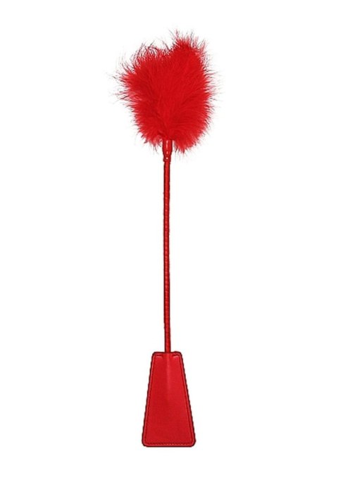Ouch! Crop With Feather - Red Ouch! Crop With Feather - Red