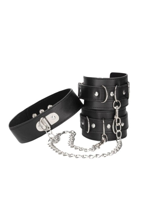 Bonded Leather Collar With Hand Cuffs Bonded Leather Collar With Hand Cuffs
