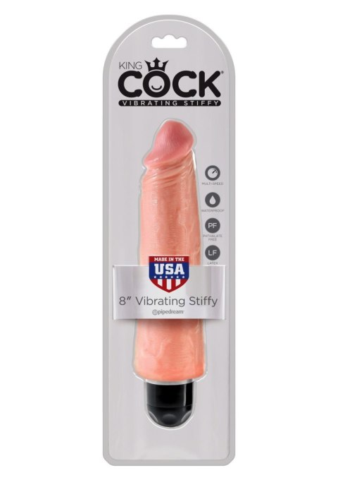 King Cock 8 Inch Vibr Stiffy Light skin tone King Cock 8 Inch Vibr Stiffy Light skin tone