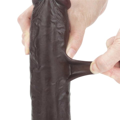 9.5'' Sliding Skin Dual Layer Dong - Black 9.5'' Sliding Skin Dual Layer Dong - Black