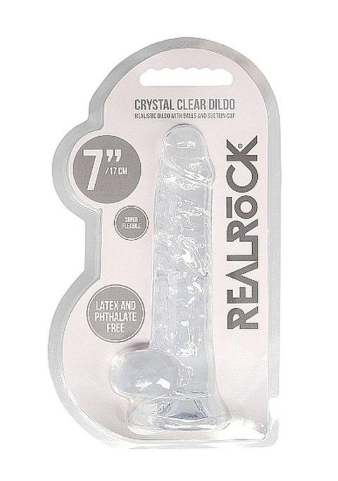 7"" / 18 cm Realistic Dildo With Balls - Transparent 7"" / 18 cm Realistic Dildo With Balls - Transparent