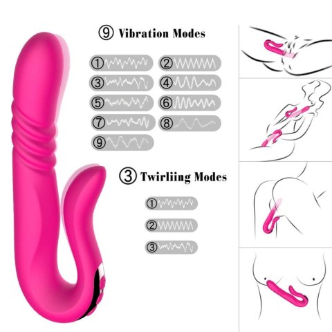 Deluxe Twirling wibrator Thruster RED Deluxe Twirling wibrator Thruster RED