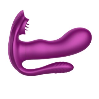 Tongue potrójny wibrator Stimulator PURPLE