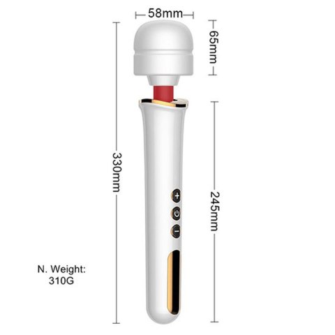 Stymulator, wibrator-Wibrator, masażer, wand Super Powerful USB White 20 Function