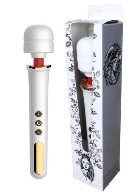 Stymulator, wibrator-Wibrator, masażer, wand Super Powerful USB White 20 Function