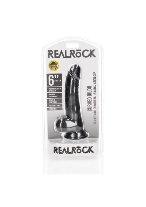 Curved Realistic Dildo Balls Suction Cup - 6""""/ 15,5 cm Curved Realistic Dildo Balls Suction Cup - 6""""/ 15,5 cm