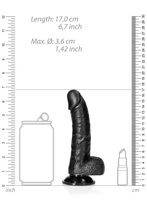 Curved Realistic Dildo Balls Suction Cup - 6""""/ 15,5 cm Curved Realistic Dildo Balls Suction Cup - 6""""/ 15,5 cm