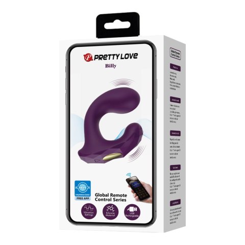 2 WIBRATOR - Billy Purple, 22 vibration functions Mobile APP remote control