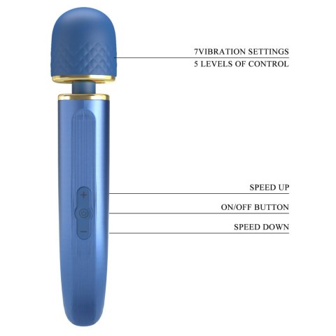 2 WIBRATOR - Colorful Wibrator, masażer, wand Blue, 7 vibration functions 5 levels of speed control 2 WIBRATOR - Colorful Wibrator, masażer, wand Blue, 7 vibration functions 5 levels of speed control