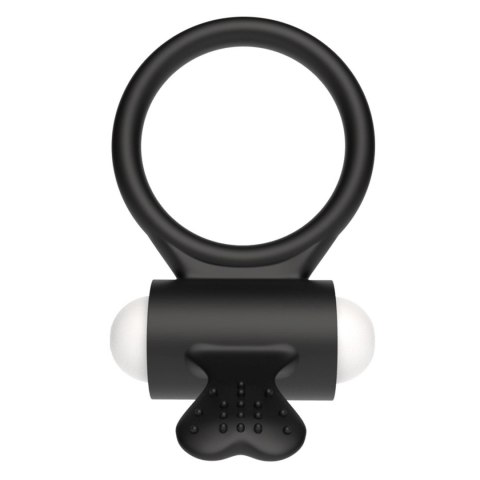Power Clit Silicone Cockring Black Power Clit Silicone Cockring Black
