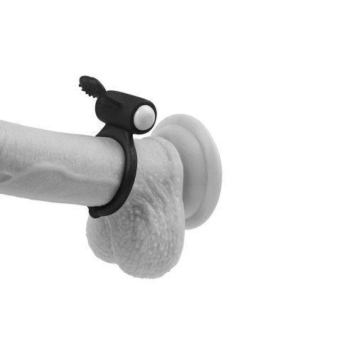 Power Clit Silicone Cockring Black Power Clit Silicone Cockring Black