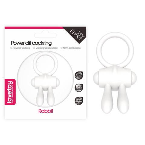 Power Clit Silicone Cockring White Power Clit Silicone Cockring White