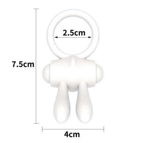 Power Clit Silicone Cockring White Power Clit Silicone Cockring White