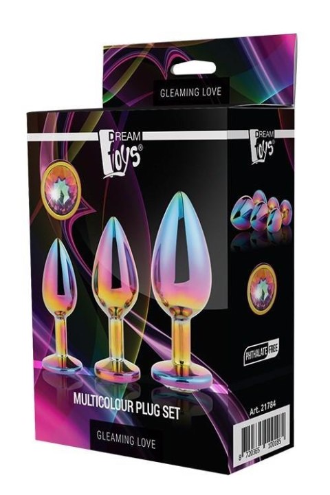 GLEAMING LOVE MULTICOLOUR plug, korek analny SET GLEAMING LOVE MULTICOLOUR plug, korek analny SET