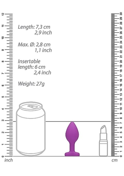 Diamond Heart Butt Plug, korek analny - Regular - Purple Diamond Heart Butt Plug, korek analny - Regular - Purple