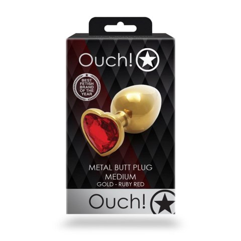 Heart Gem Butt Plug, korek analny - Medium