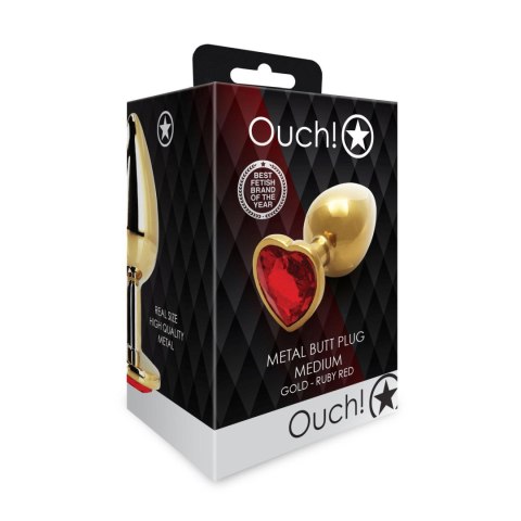 Heart Gem Butt Plug, korek analny - Medium
